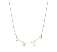s.Oliver Necklace - Elegante Halskette aus poliertem Edelstahl - IP Gold - Rolokette 47 cm - wasserfest & hautfreundlich