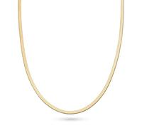 s.Oliver Necklace - Elegante Halskette aus poliertem Edelstahl - IP Gold - Schlangenkette 45 cm - wasserfest & hautfreundlich