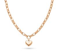 s.Oliver Necklace - Elegante Halskette aus poliertem Edelstahl - IP Roségold - Gliederkette 55 cm - wasserfest & hautfreundlich