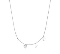 s.Oliver Necklace - Elegante Halskette aus poliertem Edelstahl - Silber - Rolokette 47 cm - wasserfest & hautfreundlich