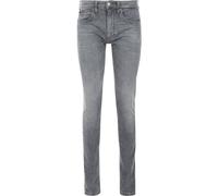 Slim-fit-Jeans QS, Herren, Gr. 34, Länge 32, grau washed, Denim/Jeans, Obermaterial: 99% Baumwolle, 1% Elasthan, unifarben, slim fit knöchellang, Jeans Slim-fit-Jeans, im Five-Pocket Style (53840820-3