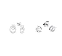 s.Oliver Ohrhänger 925 Sterling Silber Damen Ohrschmuck & Ohrstecker 925 Sterling Silber Damen Ohrschmuck, mit Zirkonia synth., 0,6 cm, Silber, Kommt in Schmuck Geschenk Box, 9079094