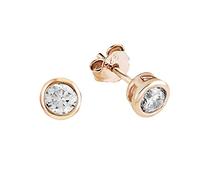 s. Oliver Ohrringe für Damen, Zirkonia / 925 Sterling Silber, Rosévergoldet