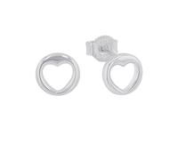s.Oliver Ohrstecker Damen, Silber, onesize, Herz, 8 mm, Silber 925, rhodiniert 2035754