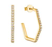 Ohrstecker für Damen, 925 Sterling Silber vergoldet mit Zirkonia s.Oliver Gold 001 (Artikelnummer: 5B180/40X001)