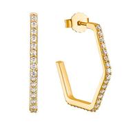 Ohrstecker für Damen, 925 Sterling Silber vergoldet mit Zirkonia s.Oliver Gold 001 (Artikelnummer: 5B180/40X001)