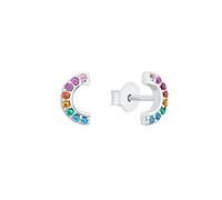 s.Oliver Ohrstecker für Mädchen, 925 Sterling Silber | Regenbogen multicolor onesize