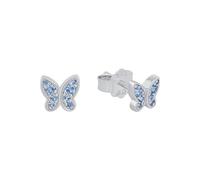 s.Oliver Ohrstecker 925 Sterling Silber Mädchen Kinder Ohrschmuck, mit Zirkonia synth., 0,5 cm, Silber, Schmetterling, Kommt in Schmuck Geschenk Box, 2036816