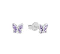 Schmetterlings-Ohrstecker aus Sterling Silber 00 lila|silber