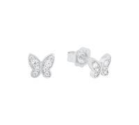 s.Oliver Ohrstecker 925 Sterling Silber Mädchen Kinder Ohrschmuck, mit Zirkonia synth, Schmetterling, Kommt in Schmuck Geschenk Box