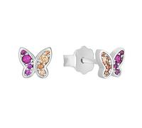 s.Oliver Ohrstecker 925 Sterling Silber Mädchen Kinder Ohrschmuck, mit Zirkonia synth, Schmetterling, Kommt in Schmuck Geschenk Box