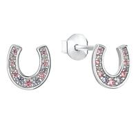 s.Oliver Ohrstecker für Mädchen, 925 Sterling Silber Zirkonia | Hufeisen onesize