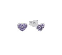 s.Oliver Ohrstecker 925 Sterling Silber Mädchen Kinder Ohrschmuck, mit Zirkonia synth., 0,6 cm, Herz, Kommt in Schmuck Geschenk Box