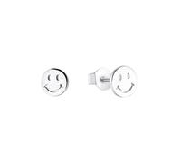 s.Oliver Ohrstecker Mädchen, Silber, onesize, Smiley, 6 mm, Silber 925, rhodiniert 2034162
