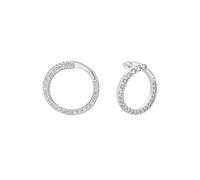 s.Oliver Ohrstecker Damen, Silber, onesize, 19 mm, Weiß, Silber 925, rhodiniert 2034276