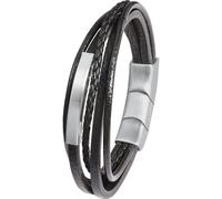 s.Oliver Armband Edelstahl/Leder für Herren, Armschmuck, Kommt in Schmuck Geschenk Box