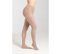 s.Oliver Damen Strumpfhose Cable Stitch 1er Pack 38/40 beige melange