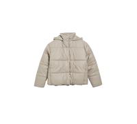 Steppjacke S.OLIVER JUNIOR, Mädchen, Gr. 164, beige (grau braun), Web, Obermaterial: 100% Polyester. Futter: 100% Polyester, unifarben, Jacken Steppjacke, mit Kapuze und Reißverschlusstaschen (4320326