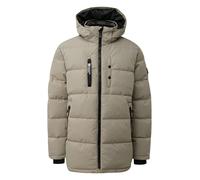 Wasserabweisende Pufferjacke mit abnehmbarer Kapuze und sportiven Details 3XL Beige 2167451.8435.3XL