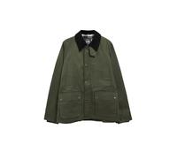 Gewachste Baumwoll-Jacke mit Cord-Kragen M olive 2182201.7938.M