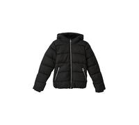 Steppjacke S.OLIVER JUNIOR, Jungen, Gr. 134/140, schwarz, Web, Obermaterial: 100% Polyester. Futter: 100% Polyester, unifarben, loose fit hüftbedeckend, Rundhals, elastischer Bund, Jacken Steppjacke, 