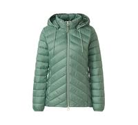 Steppjacke S.OLIVER, Damen, Gr. 46, sage grün, Web, Obermaterial: 100% Polyester, unifarben, tailliert hüftlang, Rundhals, Bündchen, Jacken Steppjacke, mit Kapuze und Kordelzug (44384708-46) sage grün