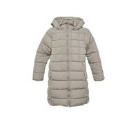 Steppmantel S.OLIVER JUNIOR, Mädchen, Gr. 170/176, grau (light grau), Web, Obermaterial: 100% Polyester. Futter: 100% Polyester, unifarben, casual, lässig geschnitten ca. Mitte Oberschenkel, Rundhals,