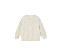 s.Oliver Oversize-Sweatshirt aus Baumwollmix mit Schleifen-Applikationen helles beige 140