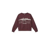 s.Oliver Oversize-Sweatshirt mit großem Frontprint und kuscheliger Innenseite Rot 158/164