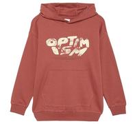 Hoodie S.OLIVER JUNIOR Gr. 158/164, rot, Jungen, Obermaterial: 90% Baumwolle, 10% Polyester, bedruckt, Sweatshirts, mit Statement-Print, for Kids (97451459-158) rot