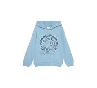 Oversized Hoodie mit Frontprint 116/122 blau