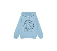 Oversized Hoodie mit Frontprint 128/134 blau