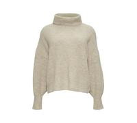 Oversized Pullover mit Rollkragen 42 Beige