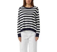 Oversized Strickpullover aus Viskosemix 46 blau|creme 2174796.59X0.46