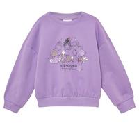 Oversized Sweatshirt mit Frontprint und Blüten-Applikation 128/134 lila 2170295.4670.128_134