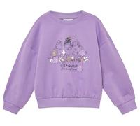 Oversized Sweatshirt mit Frontprint und Blüten-Applikation 104/110 lila 2170295.4670.104_110