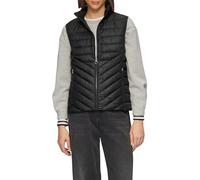 Steppweste S.OLIVER, Damen, Gr. 40, schwarz, Steppware, Obermaterial: 100% Polyester. Futter: 100% Polyester, Strukturmuster, regular fit taillenbedeckt, Westen Steppweste, mit Stehkragen (14002234-40