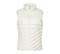 Steppweste S.OLIVER, Damen, Gr. 46, weiß (sanftes weiß), Steppware, Obermaterial: 100% Polyester. Futter: 100% Polyester, Strukturmuster, casual, regular fit taillenbedeckt, Westen, mit Stehkragen (90