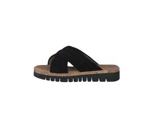 s.Oliver Pantoletten Leder Schwarz - 37
