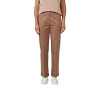 Chinohose mit Turn-up aus Baumwollsatin 34 braun 2177527.8624.34