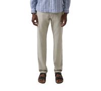 Stoffhose S.OLIVER, Herren, Gr. 36, Länge 32, khaki, Web, Obermaterial: 58% Baumwolle, 40% Leinen, 2% Elasthan, meliert, lang, Hosen Stoffhose (15228405-36) khaki