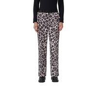 Stoffhose S.OLIVER BLACK LABEL, Damen, Gr. 42, N-Gr, schwarz leo, Web, Obermaterial: 92% Polyester, 8% Elasthan. Futter: 100% Polyester, bedruckt, animal-print, casual, weit knöchellang, Hosen, mit el