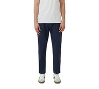 s.Oliver Detroit: Relaxed-Fit-Chino aus Leinenmix mit Elastikbund tiefblau 33/32