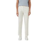Chinohose mit Turn-up aus Baumwollsatin 40 creme 2177527.0200.40