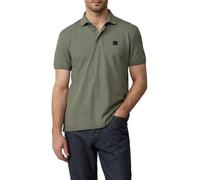 Piqué-Poloshirt aus Baumwollstretch mit Label-Patch M olive 2165160.7916.M