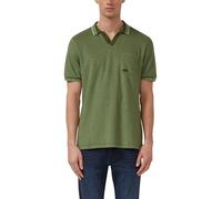 s.Oliver RED LABEL Regular Fit Poloshirt aus reiner Baumwolle Modell 'OPEN COLLAR POLO' in Gruen, Größe XL