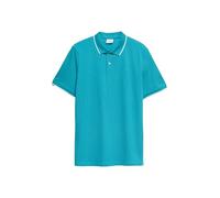 Piqué-Poloshirt mit Kontrast-Details S türkis 2178944.6628.S