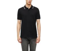 Piqué-Poloshirt mit Kontrast-Details XXL schwarz 2178944.9999.XXL