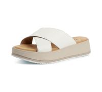 s.Oliver Damen Pantolette mit Kreuzbandage und bequemem Keilabsatz 5-27262-44, Größe:41 EU, Farbe:Weiß