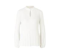 Plissée-Bluse aus Chiffon 34 creme